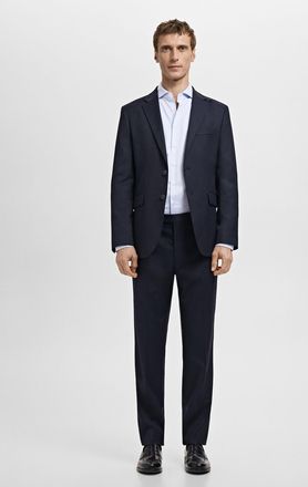 Mango Camicia completo slim-fit tessuto twill celeste - Uomo - XXL - MANGO MAN