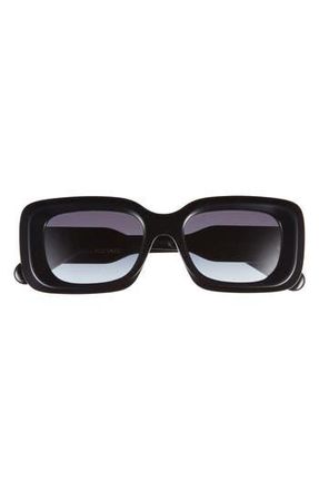 Chlo&eacute; 51mm Square Sunglasses in Black Black Grey at Nordstrom Rack