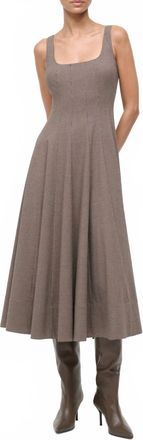 Staud Lightweight Wells Dress In Houndstooth