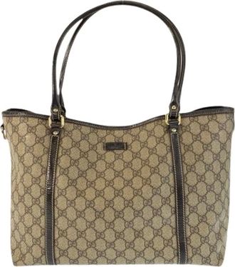 Gucci Pre-owned Tote Bags, female, Beige, Size: ONE SIZE Pre-owned GG Supreme Canvas Tote Bag