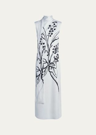 Diane Von F&uuml;rstenberg Saskia Draped Floral Silk Maxi Dress