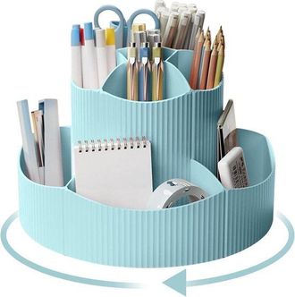 OEM Organizador De Escritorio Giratorio Para Bol&iacute;grafos Con 11 Compartimentos Y Gran Capacidad