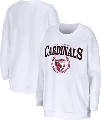 WEAR by Erin Andrews Womens WEAR by Erin Andrews White Arizona Cardinals Oversized Pullover Sweatshirt at Nordstrom, Size Large