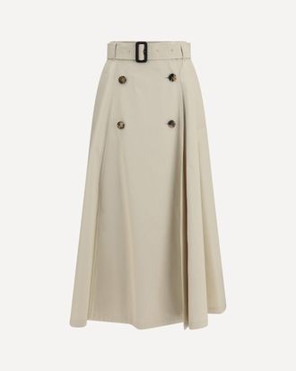 Burberry Midi Trench Skirt in gabardine Female 8