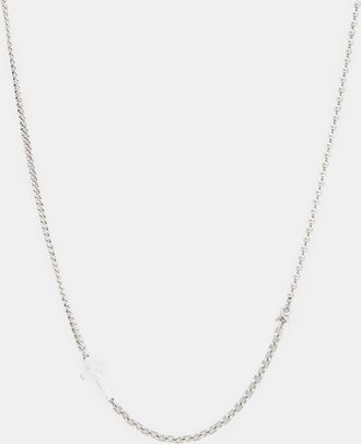 AllSaints Sterling Silver Layden Mixed Chain Cross Necklace, Size: 18inch