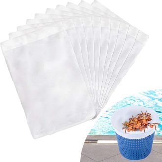 OEM Calcet&iacute;n Skimmer Piscina 50 Piezas (apto Para Filtros De 7 A 19 Cm), Calcet&iacute;n Skimmer Lavable Y Reutilizable Para Cesta Skimmer, Prefiltro Skimmer Pis