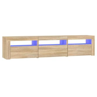 vidaXL Vidaxl - Mueble De Tv Con Luces Led Roble Sonoma 180x35x40 Cm