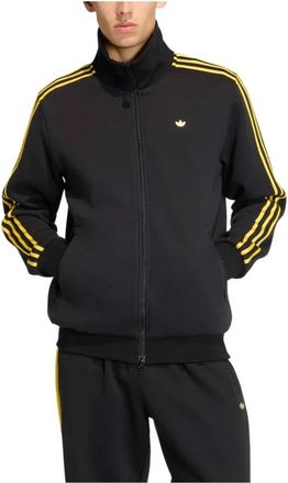 adidas Classic Tipped Stripes Track Top - Heren - Sportshirts - Zwart - S - Katoen - Fitness
