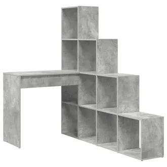 vidaXL Vidaxl - Scrivania Ad Angolo Grigio Cemento 101,5 X 149,5 X 149,5 Cm
