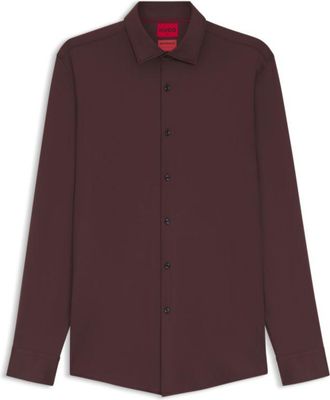 HUGO BOSS Slim-fit shirt in performance-stretch jersey