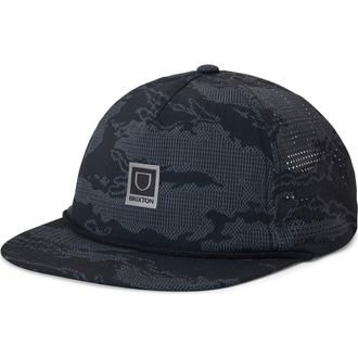 Brixton Journey MP Performance Snapback Hat in Black Tiger Camo at Nordstrom