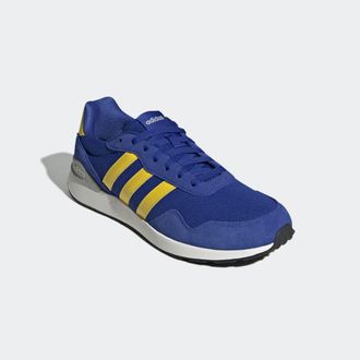 adidas Sneaker ADIDAS SPORTSWEAR RUN 60S 4.0, Herren, Gr. 42,5, gelb (semi lucid blau, gelb, grau two), Leder, Textil, Schuhe Sneaker