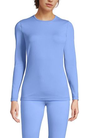 Lands End Baselayer Cozy Thermaskin Crewneck Top in Clear Blue Sky at Nordstrom, Size X-Small