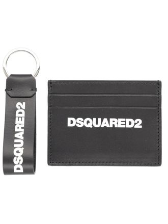 Dsquared2 Card Holder Leather Keychain Set Wallet