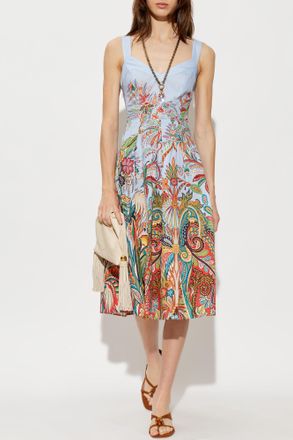 Etro Dress With Print, Womens, Multicolour
