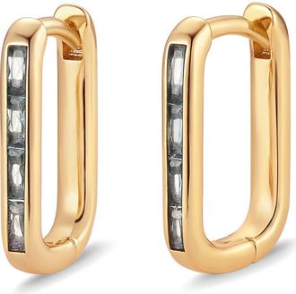 Brook & York Billie Birthstone Cubic Zirconia Hoop Earrings in Gold/dec at Nordstrom