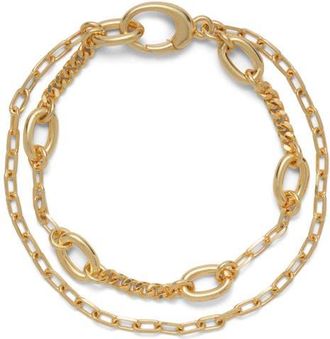 LADY GREY Dual Chain Bracelet in Gold at Nordstrom