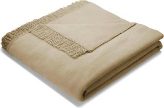 BIEDERLACK Wohndecke »Unicolour Franse« in vielen Farben, Kuscheldecke