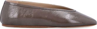Le Monde Beryl Luna Taupe Patent Leather Slippers