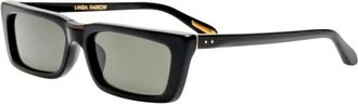 Linda Farrow Lucia Zonnebril - Dames - Zonnebrillen - Zwart - 58 MM - Accessoires
