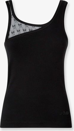 Pinko Canotta in misto cotone con inserti in pizzo - PINKO - gender_Woman