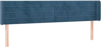 vidaXL Cabecero Con Led De Terciopelo Azul Oscuro 183x16x78/88 Cm Vidaxl