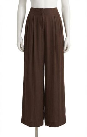 Z Supply Lisse Wide Leg Pant In Dark Chocolate