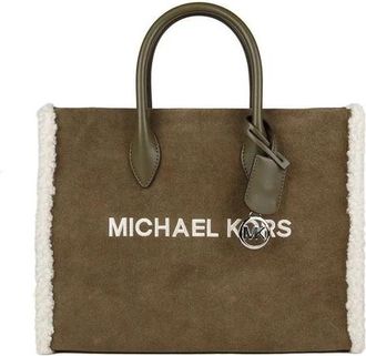 Michael Kors Mirella Medium East West Tote - Dames - Shoppers - Groen - ONE Size - Katoen - Tassen