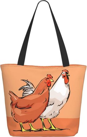 AOOEDM Chicken Paintings Ladies Shopping Bag 13x11x7in.The Perfect ValentineS Day Gift.It Is The Best ValentineS Day Gift For Mom, Daughter, Wife,Etc