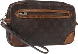 Louis Vuitton Pre-owned Clutches, female, Brown, Size: ONE SIZE Pre-owned Canvas Clutch