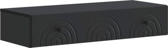 vidaXL Mesa Lateral Montada En La Pared 87,5 X 34,5 X 17 Cm Negro Vidaxl