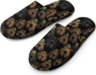 Generic Cutes Capybara Mens Slippers Warm Non-Slip Houes Shose Spa Slipper for Home Bedroom