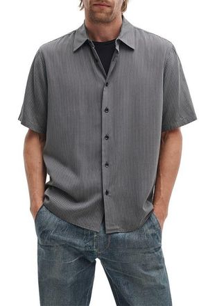 Rag & Bone Dalton Jacquard Short Sleeve Button-Up Shirt in Charm at Nordstrom, Size Xx-Large