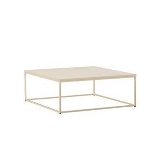 Oviala Mesa de centro cuadrada moderna L90 cm crudo