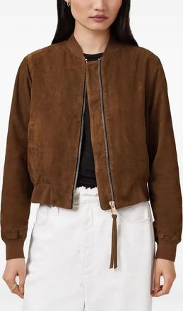 AllSaints Giacca con zip - Marrone
