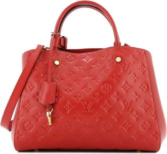 Louis Vuitton Montaigne Handbag Monogram Empreinte Leather MM satchel - Rood
