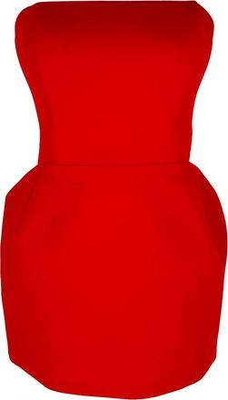 Magda Butrym Strapless Mini Dress in Red Polyamide