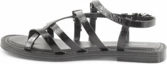 Michael Kors Darrington Sandal - Dames - Sandalen - Zwart - 40 EU - Leer - Schoenen