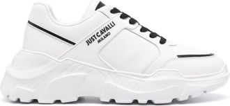 Just Cavalli Fondo Casper Dis. 9 sneakers - men - Calf Leather/Fabric/Rubber - 44 - White