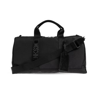 Moschino Reistas - Heren - Weekendtassen - Zwart - ONE Size - Leer - Tassen