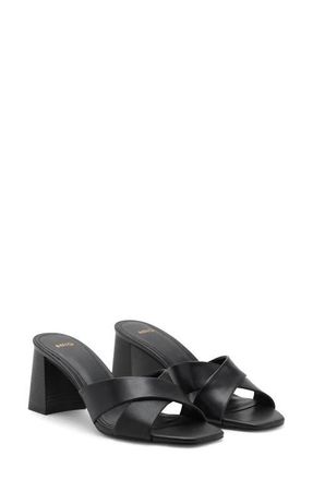 Mango Block Heel Sandal in Black at Nordstrom, Size 6.5Us