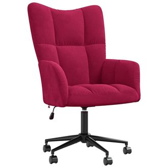 vidaXL Sill&oacute;n De Relax De Terciopelo Rojo Vino Tinto Vidaxl