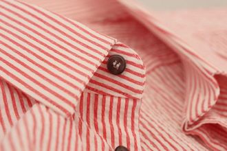 Dolce & Gabbana Mens Red White Striped Cotton Short Sleeve Shirt And