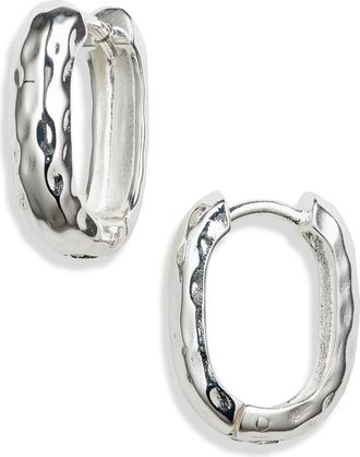 Argento Vivo Hammered Square Hoop Earrings at Nordstrom