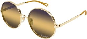Chlo&eacute; Ch 0321S Zonnebril - Dames - Zonnebrillen - Geel - 59 MM - Nylon - Accessoires