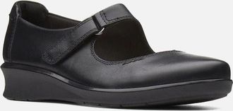 Clarks Womens Clarks Hope Henley black leather - Size: 6.5