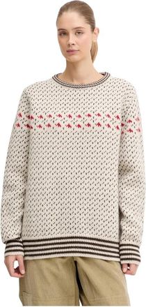 Mammut Cabourn Direttissima Wool ML Sweater - Dames - Sportshirts - Wit - M - Wol - Fitness