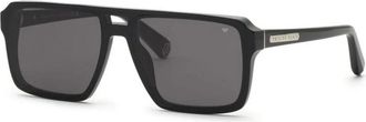 Philipp Plein Spp 211 700Y Zonnebril - Heren - Zonnebrillen - Zwart - 60 MM - Accessoires