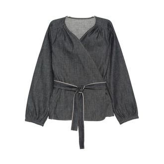 Nine In The Morning Blouses, female, Blue, Size: L Terry Shirt