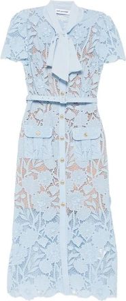 Self Portrait Pf 26-111M Dress - Dames - Casual kleedjes - Blauw - L - Kleedjes
